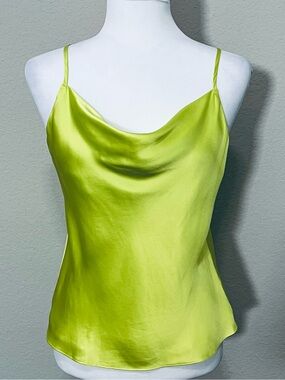 INTERMIX Fayette Silk Cowl Neck Cami Tank Top Size L